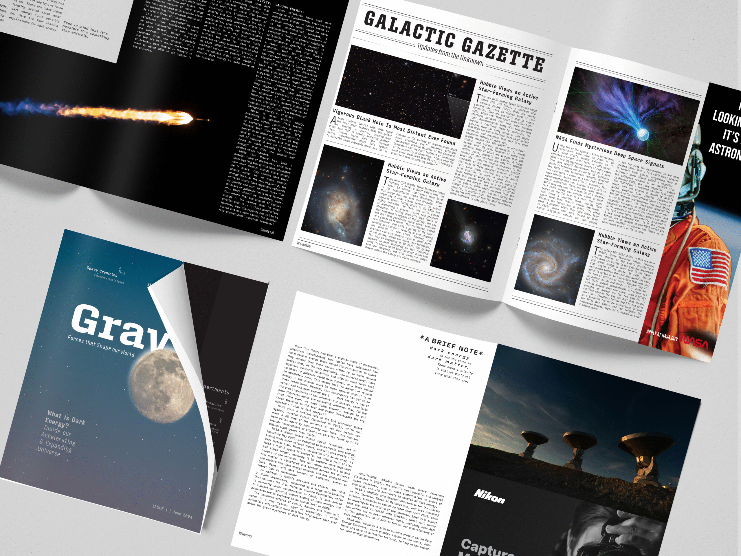 Mock up of magazine