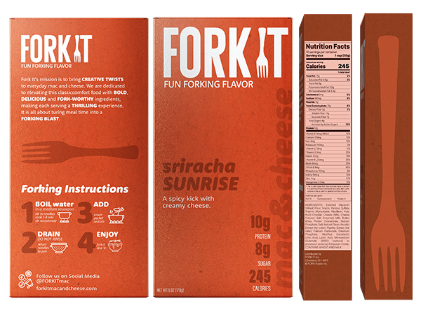 Mac and Cheese boxes called Fork It